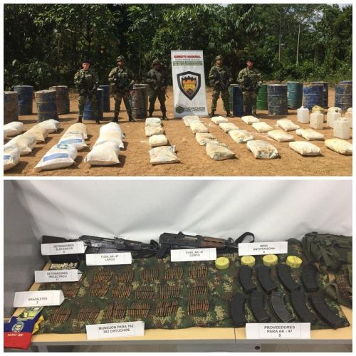 Mindefensa: Depósitos ilegales con armas e insumos son hallados en Tibú
