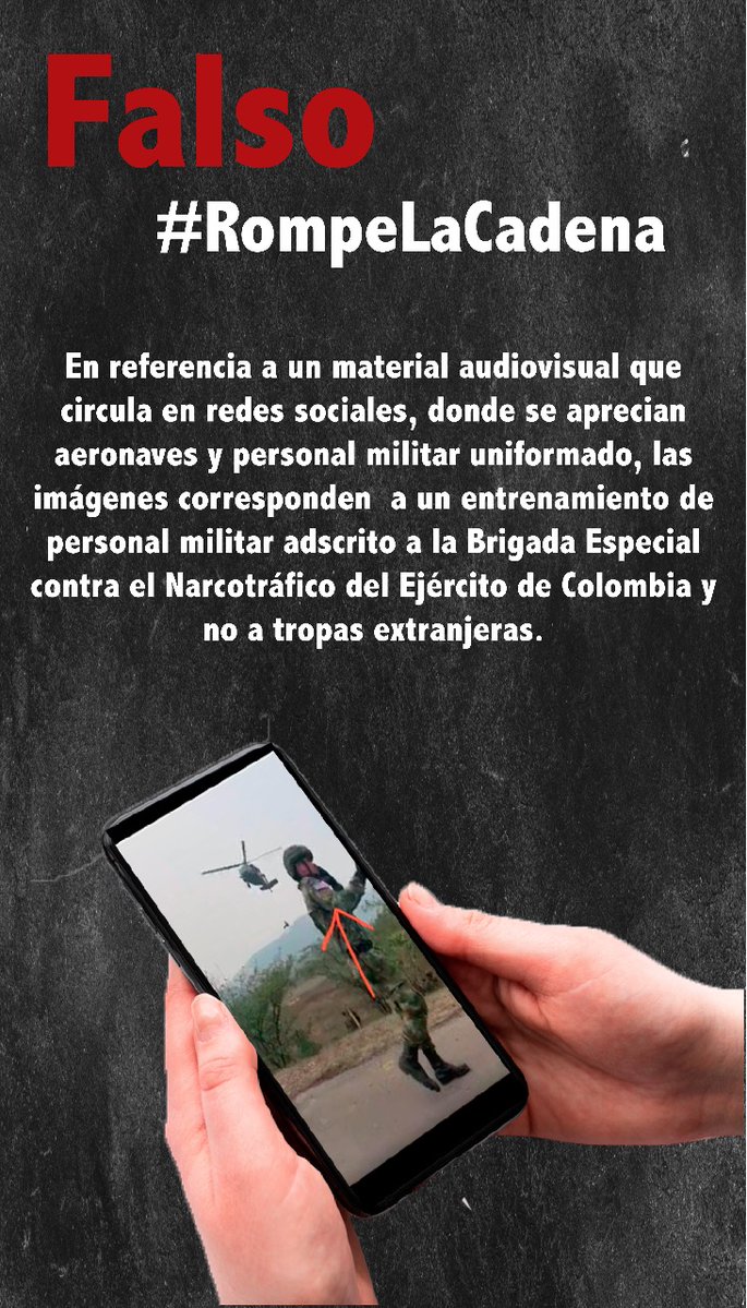 The Colombian Defense Ministry denies the alleged videos of helicopters in Cúcuta that were attributed to the entry of foreign forces. They assure that they are routine exercises