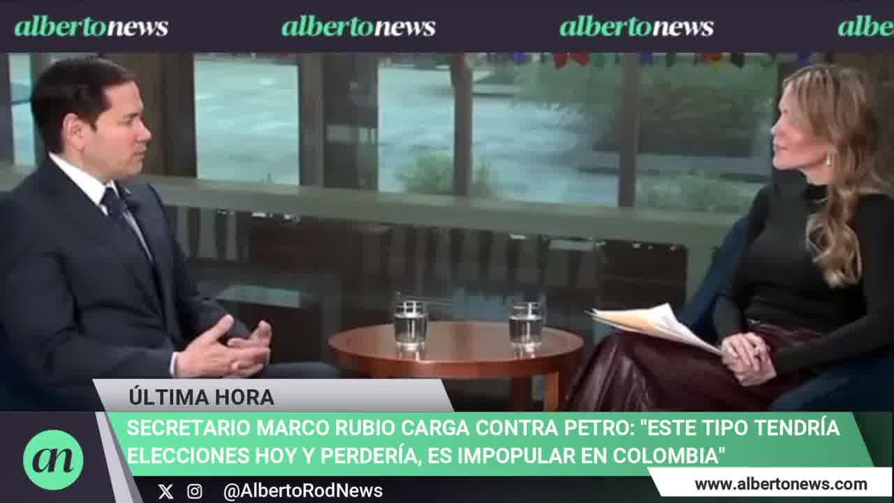 US Secretary of State Marco Rubio lashes out at Gustavo Petro. The overwhelming majority of people in Colombia  don't even like their president. This person would have elections today and lose, he's unpopular in Colombia