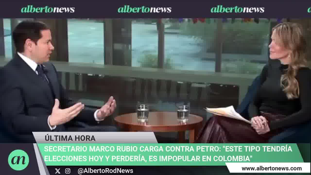 US Secretary of State Marco Rubio lashes out at Gustavo Petro. The overwhelming majority of people in Colombia  don't even like their president. This person would have elections today and lose, he's unpopular in Colombia