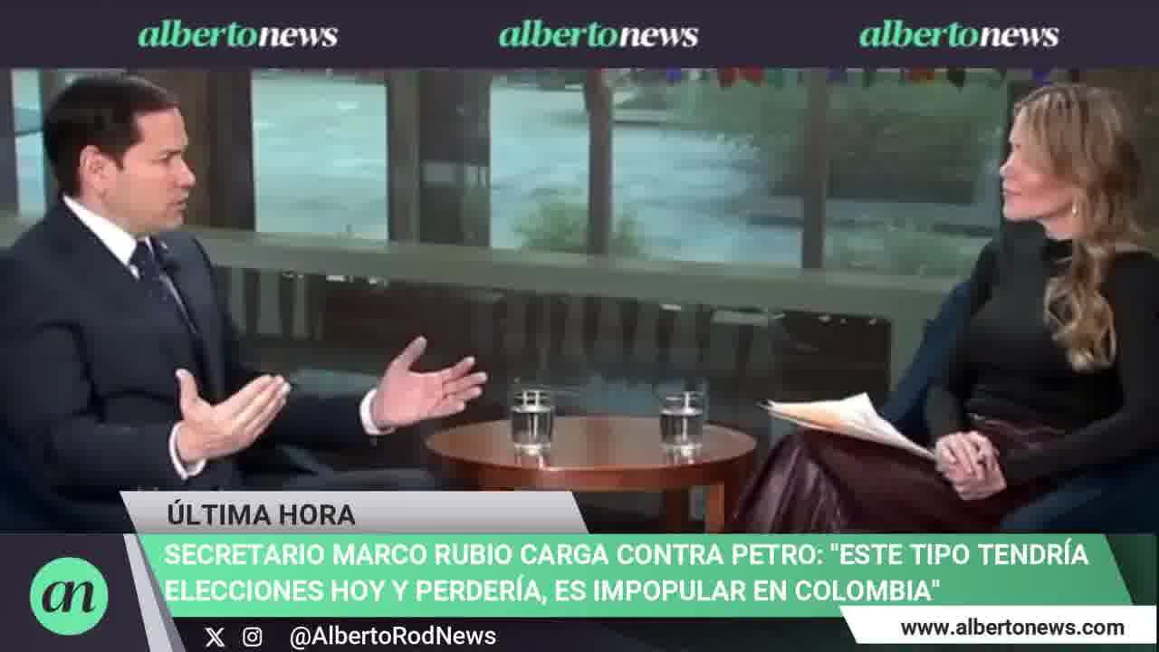 US Secretary of State Marco Rubio lashes out at Gustavo Petro. The overwhelming majority of people in Colombia  don't even like their president. This person would have elections today and lose, he's unpopular in Colombia