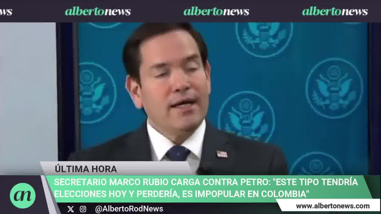 US Secretary of State Marco Rubio lashes out at Gustavo Petro. The overwhelming majority of people in Colombia  don't even like their president. This person would have elections today and lose, he's unpopular in Colombia