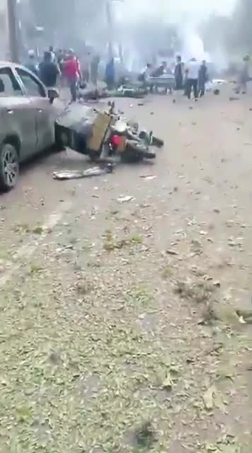 Yesterday in Cali, a bomb planted near a military barracks exploded. And moments earlier, at least seven officers were killed when a police helicopter damaged by a drone exploded.
