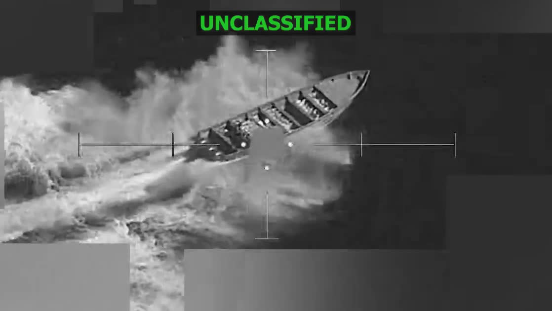 SOUTHCOM:  On Nov. 15, at the direction of Secretary of War Pete Hegseth, Joint Task Force Southern Spear conducted a lethal kinetic strike on a vessel operated by a Designated Terrorist Organization. Three male narco-terrorists aboard the vessel were killed.  The vessel was trafficking narcotics in the Eastern Pacific and was struck in international waters.